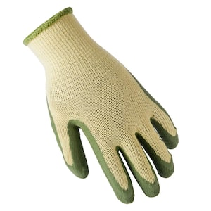 Small Green Latex Dip General Purpose Gloves