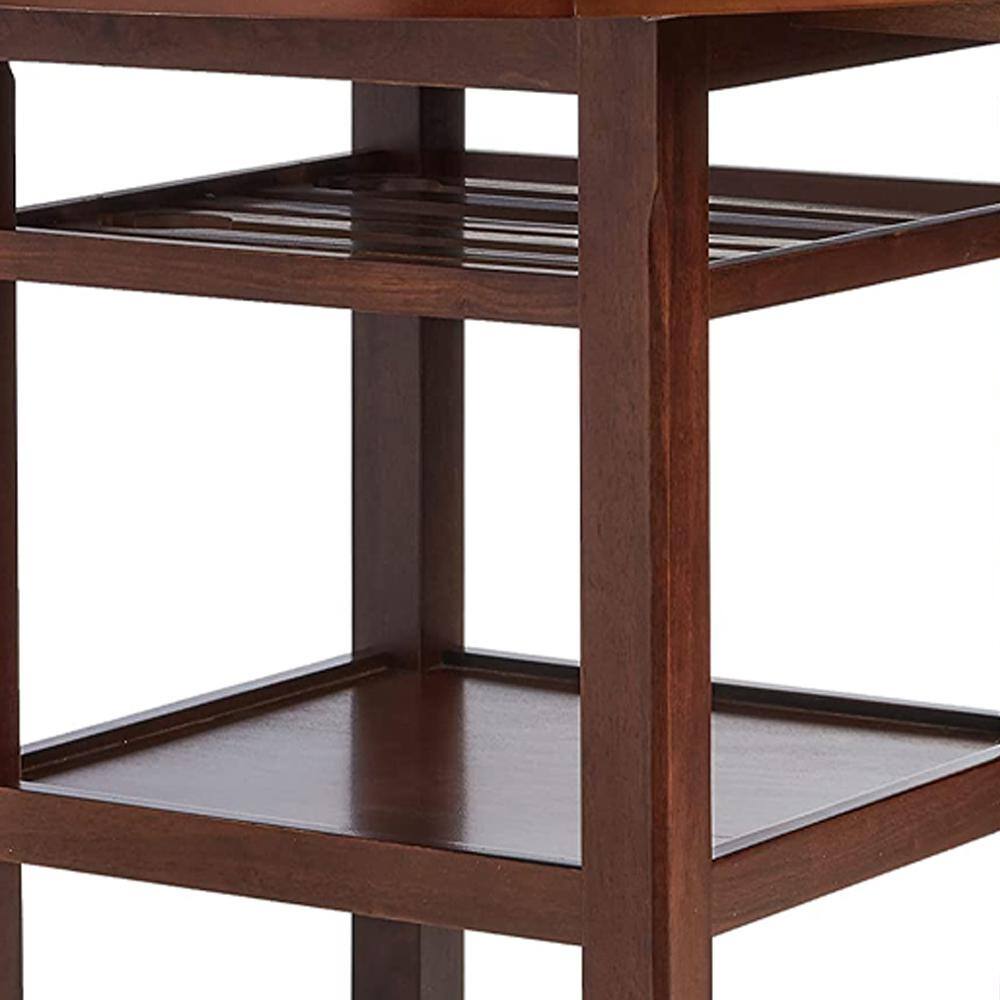 Cherry Wood Round Extendable Counter Height Table