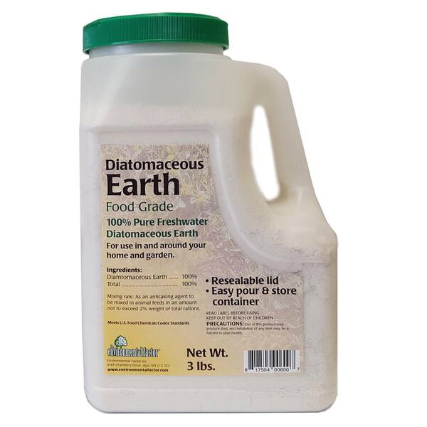 The Environmental Factor 3 lb. 100% Pure Freshwater Diatomaceous Earth Shaker Bottle,