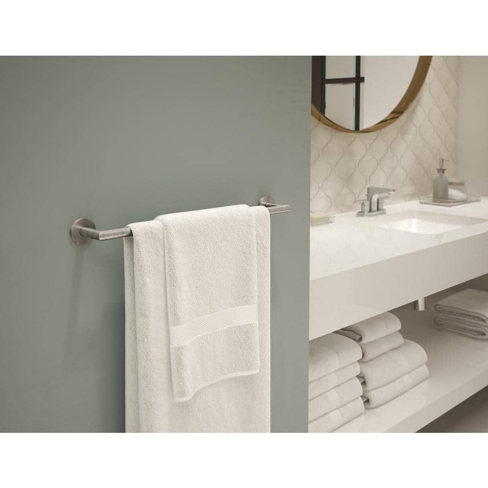Satin Nickel 24" Wall Mounted Metal Towel Bar