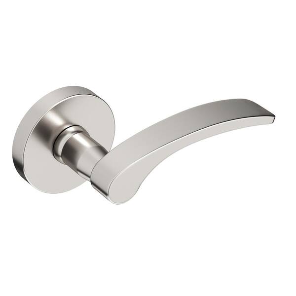 Okun Brook Metal Brushed Nickel Dummy Door Handle with Round