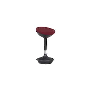 Trina Ergonomic Red Fabric Height Adjustable Seating Stool