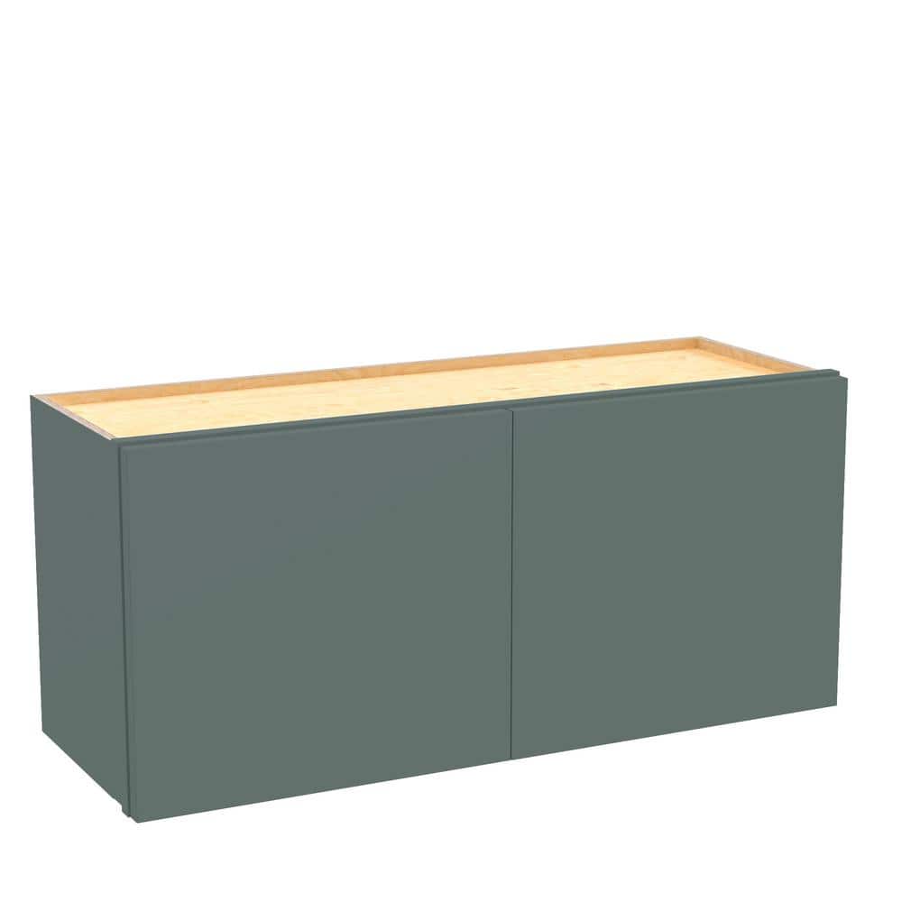 Hargrove 30 in. W x 12 in. D x 15 in. H Assembled Plywood Wall Bridge Kitchen Cabinet in Verdant Green with Soft Close price history on PriceWatchPro