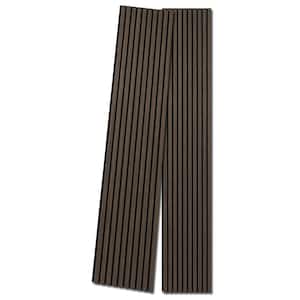 Walnut 4/5 in. x 1-1/3 ft. x 8-1/2 ft. Acoustic MDF Decorative Wall Paneling, 3D Fluted Sound Absorbing Panel (2-Pieces)