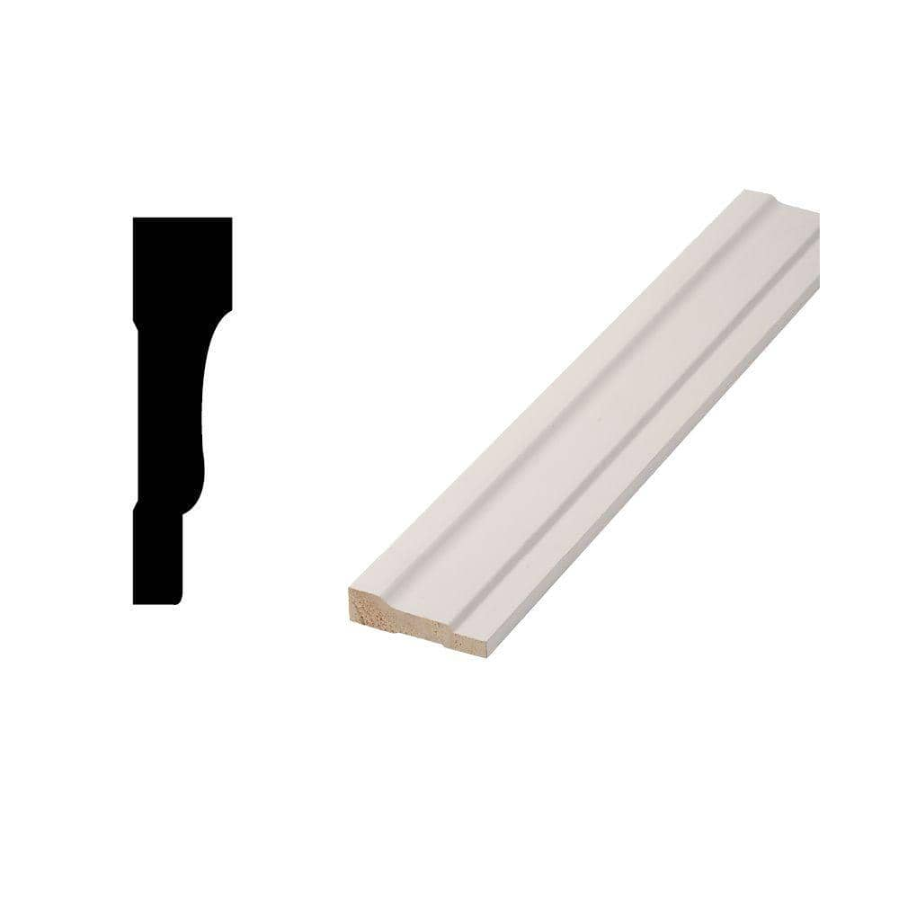 Woodgrain Millwork WM 63 - 13/16 in. x 3 in. Primed Finger-Jointed Rake ...