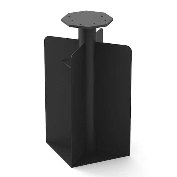 Metal Patio Umbrella Base for in-Ground Installation in Black