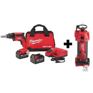 M18 FUEL 18-Volt Lithium-Ion Brushless Cordless Drywall Screw Gun XC Kit with M18 Cut Out Tool