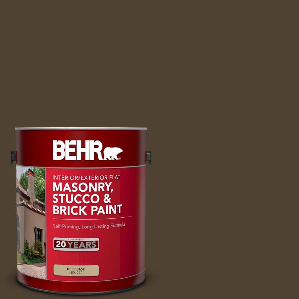 1 gal. #MS-90 Deep Chocolate Flat Interior/Exterior Masonry, Stucco and Bri