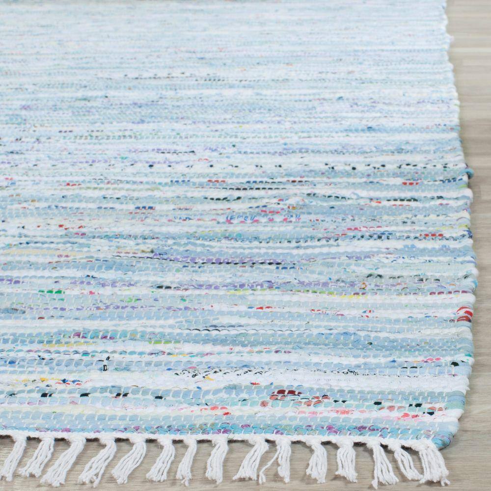 Handmade Multicolor Cotton Rag Area Rug, 5' x 7'