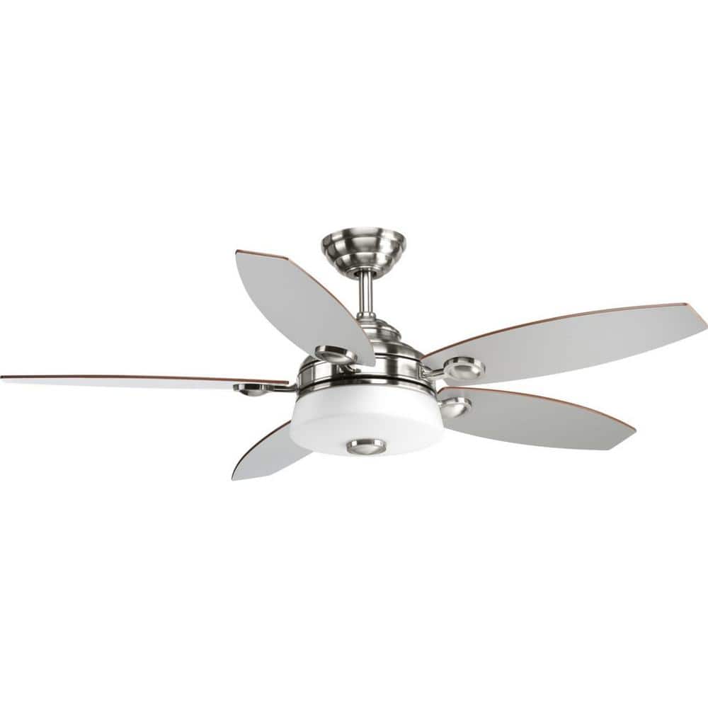 Nickel 54" Ceiling Fan with LED Light and Remote