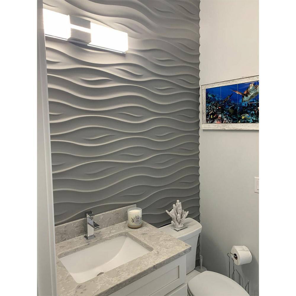 Ocean White 24" x 24" 3D Textured Wall Panels