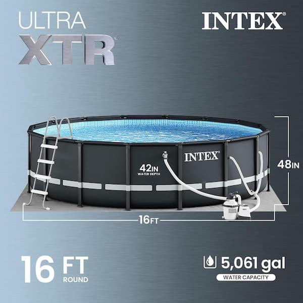 Intex Ultra XTR Frame 16 ft. x 48 in. Round Above Ground Pool and