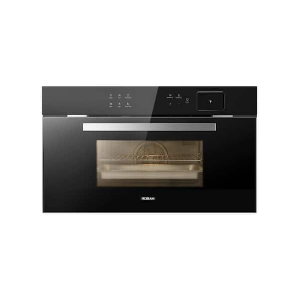 30 in. Single Electric Wall Oven with Steam, Self-Cleaning and 13-in-1 True Convection Cooking, Black Stainless Steel