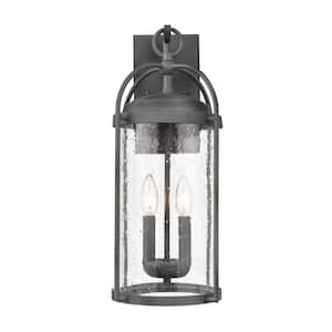 Judy 19 in. H 2-Light Distressed Zinc Outdoor Sconce