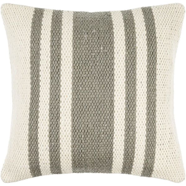 Becki Owens Cottage Brett Accent Pillow Throw Pillow, 22 in. L x 22 in. W, Gray