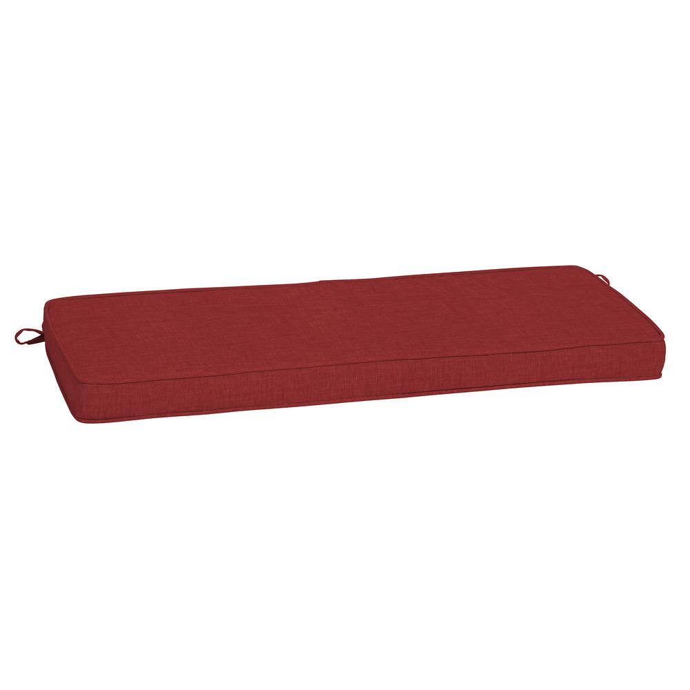 ARDEN SELECTIONS ProFoam 18 in. x 46 in. Rectangle Outdoor Bench Ruby Red Leala Cushion TG06F02B