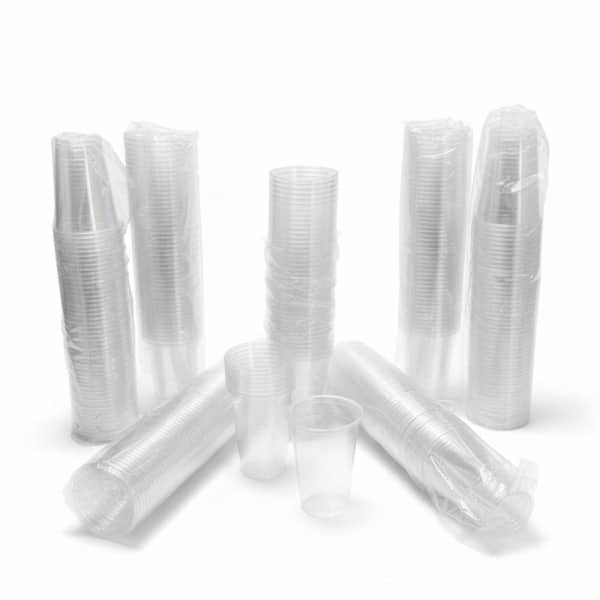 10 oz. Clear 1000-piece Disposable Plastic PET Cups, 20 Sleeves of 50 Cups for Party