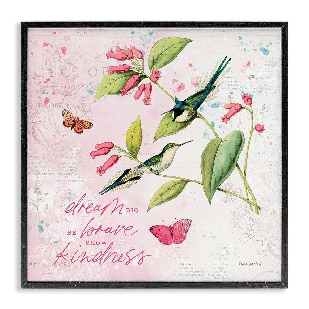Dream Big Birds & Florals by Katie Pertiet Black Framed Animal Giclee Art Print 12 in. x 12 in. price history on PriceWatchPro