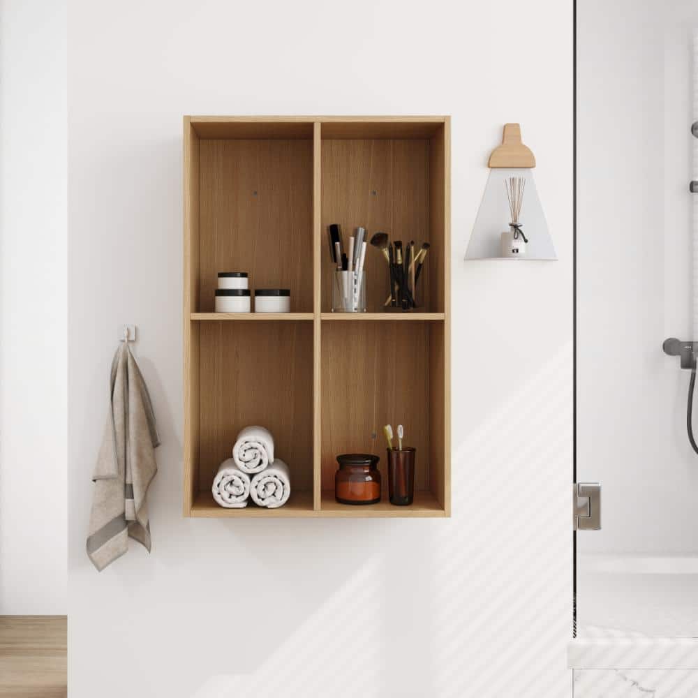 23.63 in. W x 9.81 in. D x 35.44 in. H Wall Mounted Storage Shelves in Original Oak price history on PriceWatchPro