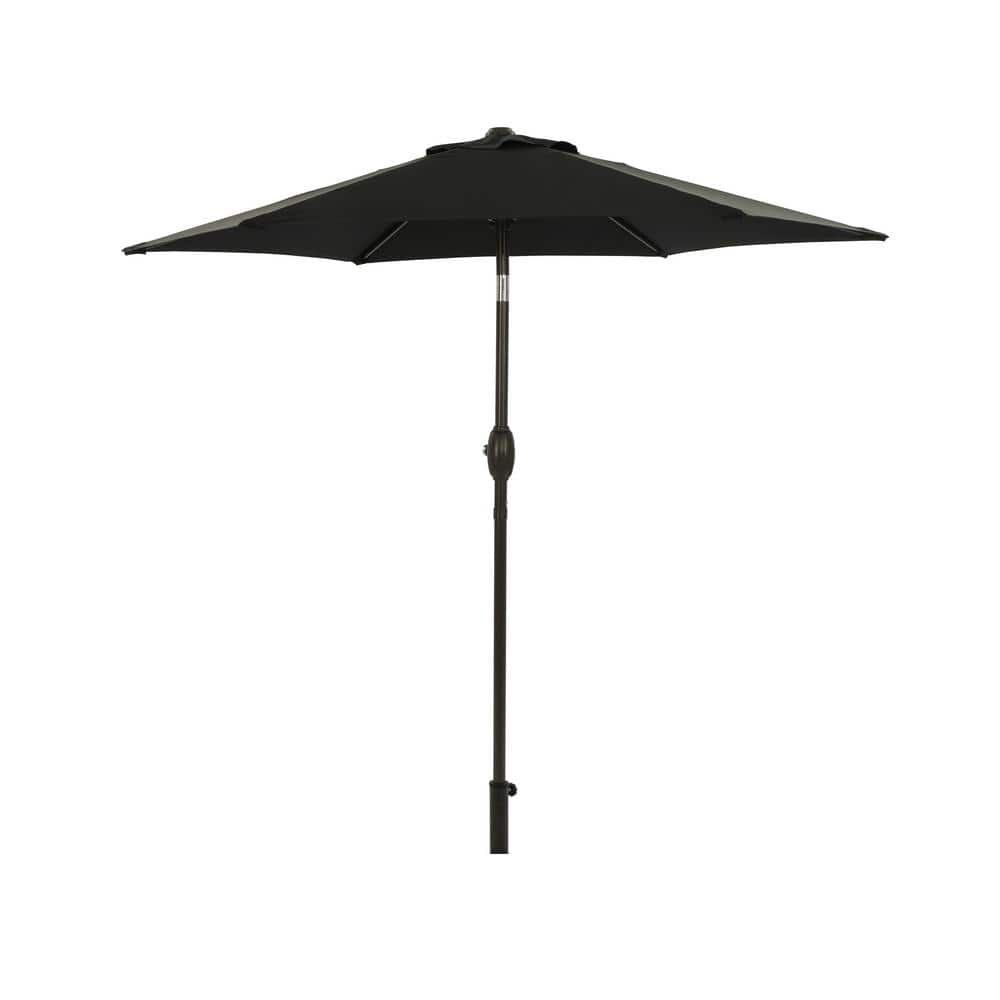 Sturdy 7.5 ft. Steel Market Patio Umbrella in Black