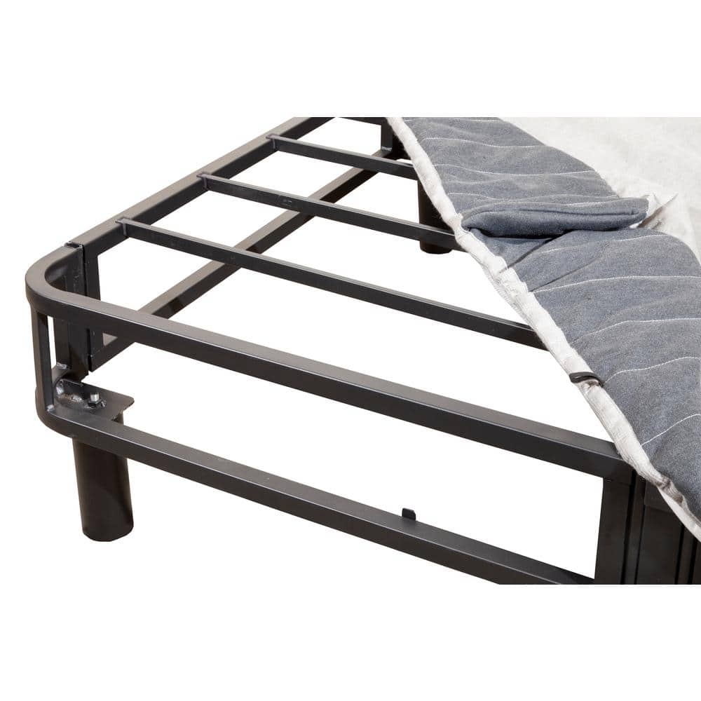 Cal King Upholstered Metal Platform Bed Frame