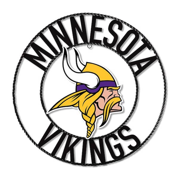 IMPERIAL Minnesota Vikings Team Logo 24 in. Wrought Iron Decorative Sign