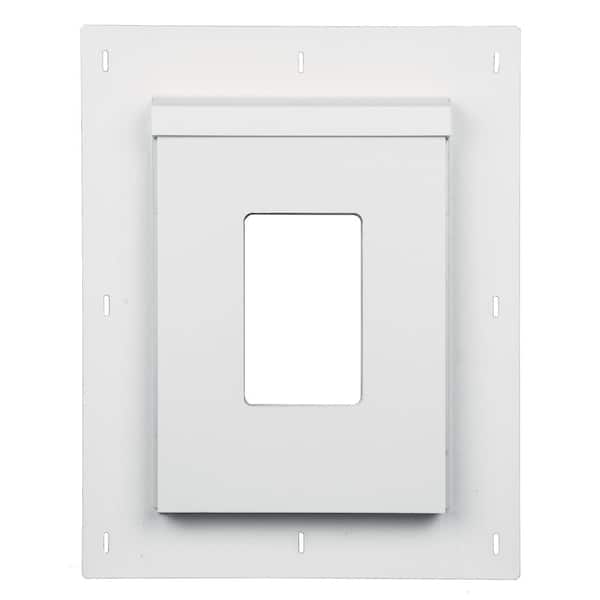 SturdiMount 6 in. x 8.5 in. Vinyl Trim White Receptacle Mounting Block-5/Box