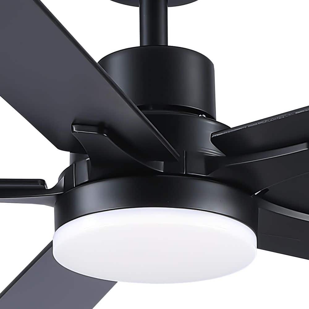 52 in. Indoor Black Ceiling Fan with Dimmable LED Light and Remote Control for Bedroom, Living Room, Dining Room price history on PriceWatchPro
