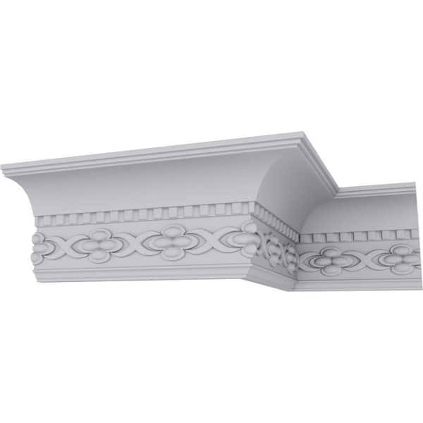 Ekena Millwork SAMPLE - 3-1/8 in. x 12 in. x 4-3/8 in. Polyurethane Dentil Crown Moulding