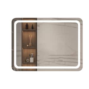 32 in. W x 24 in. H Large Rectangular Frameless Anti-Fog Wall Mounted Bathroom Vanity Mirror in Natural