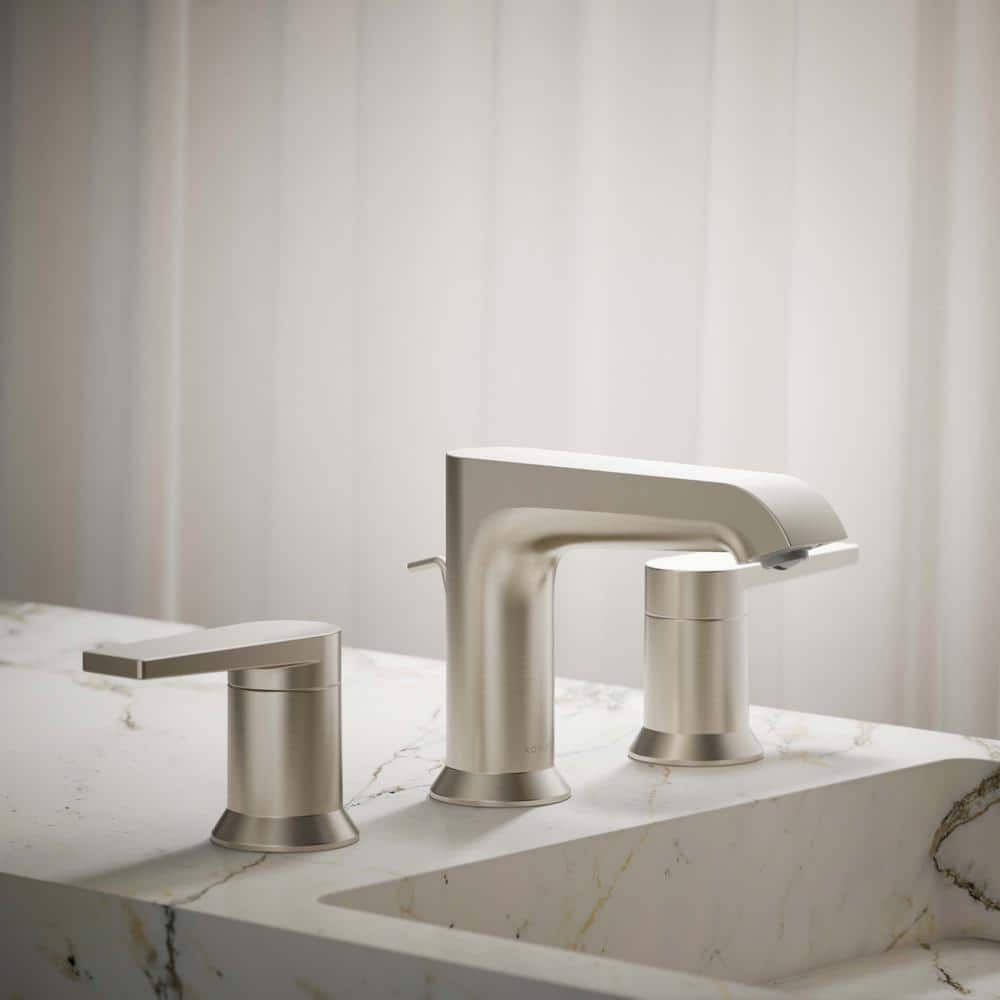 Kohler Hint 4.75" Vibrant Brushed Nickel Widespread Bathroom Faucet