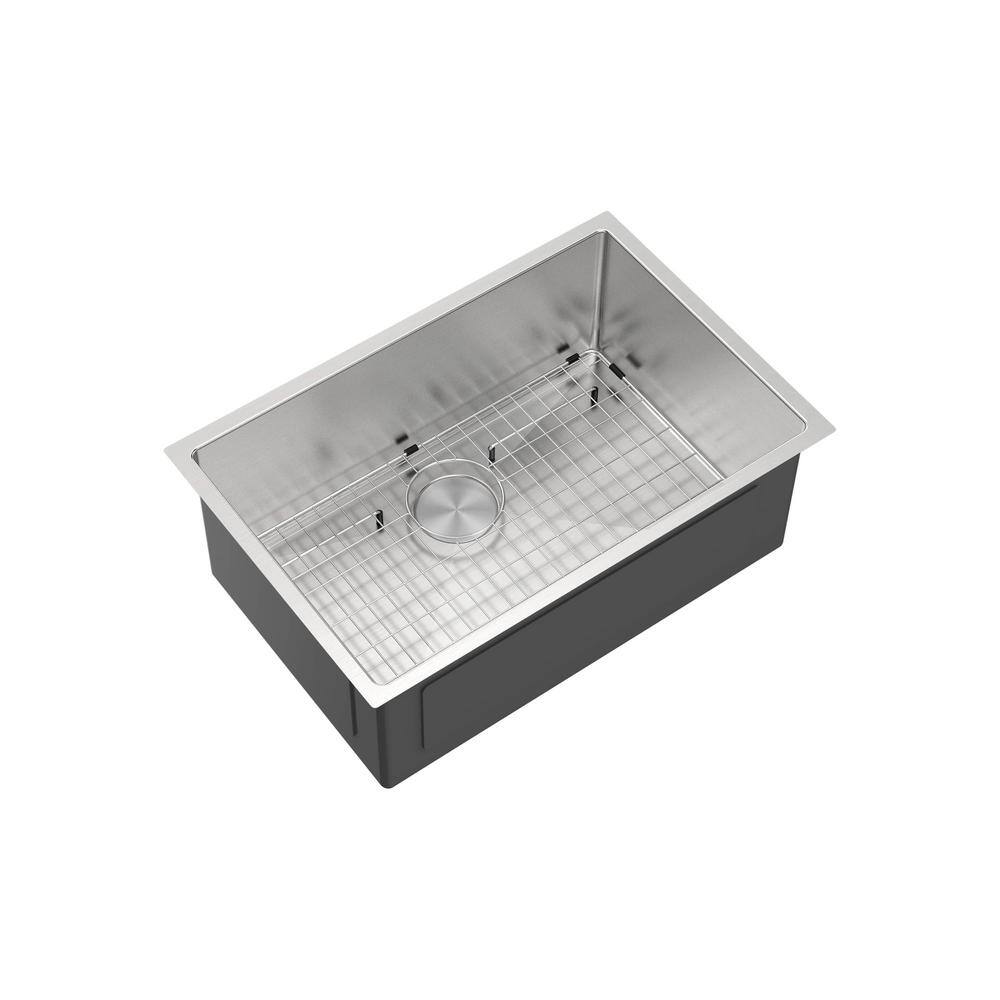 Modena 28-Inch Rectangular Stainless Steel Single Bowl Undermount Kitchen Sink