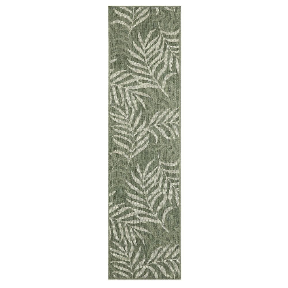 Garden Oasis Green Ivory 2 ft. x 8 ft. Nature-inspired Contemporary Runner Area Rug price history on PriceWatchPro