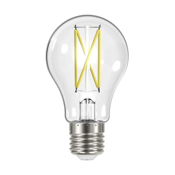 60-Watt Equivalent 2700K A19 Medium Base Clear A-Style LED Light Bulb 120 Volt (24-Pack)