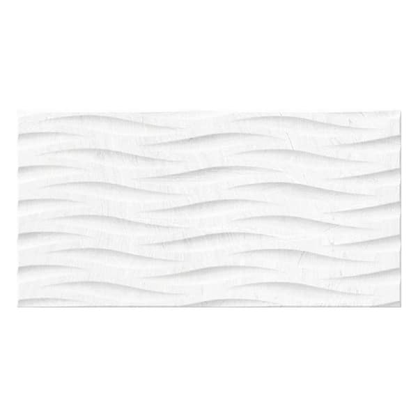 Apollo Tile Sculpt White 6 in. x 6 in. Matte Porcelain Wall and Floor Deco Sample Tile (0.25 sq. ft./Piece)