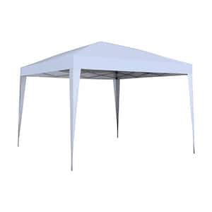 10 ft. x 10 ft. White Outdoor Patio Event/Party Canopy Tents Height Adjustable Pavilion Cater Events Tent