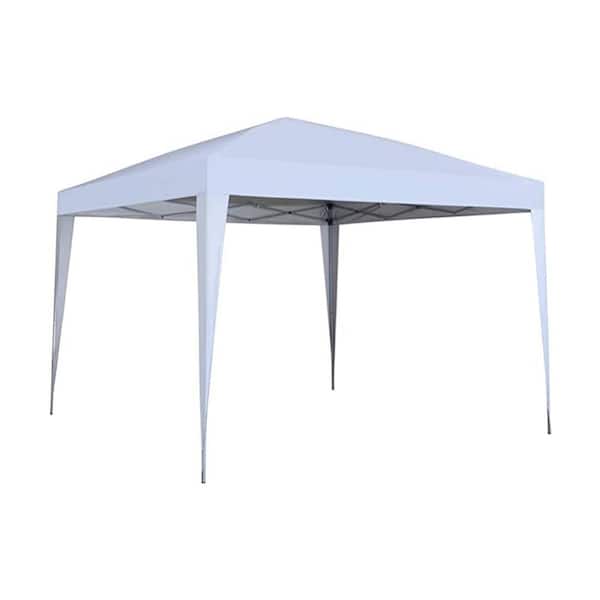 10 ft. x 10 ft. White Outdoor Patio Event/Party Canopy Tents Height Adjustable Pavilion Cater Events Tent