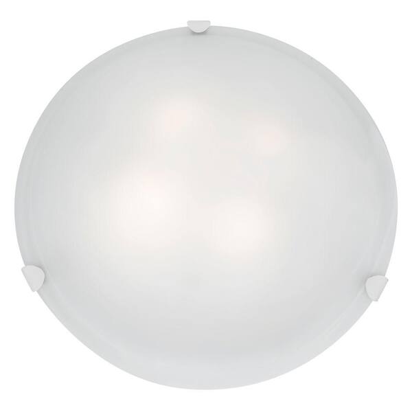 Access Lighting Mona 4-Light White Flush Mount with White Glass Shade