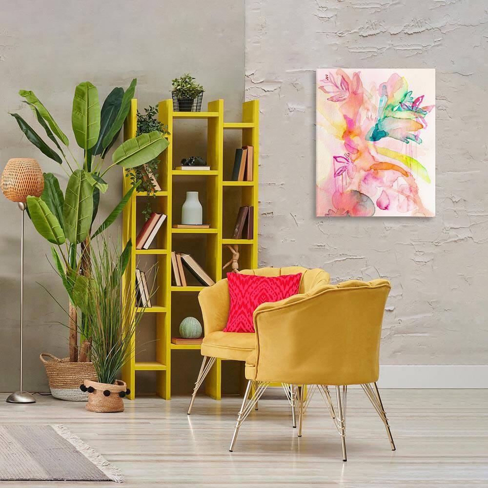 Watercolor Island Florals by Gemma Bardot Unframed Abstract Graphic Art Print 30 in. x 24 in. price history on PriceWatchPro
