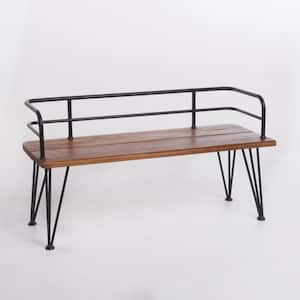 Wood and Metal Outdoor Couch