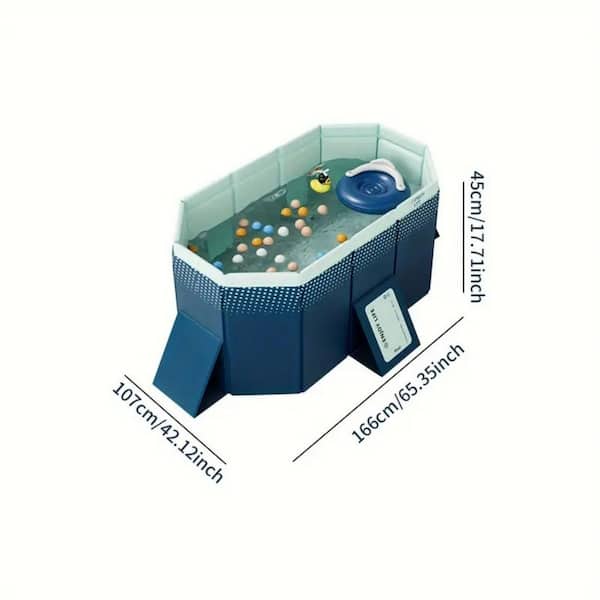 Kadehome 65 in. L x 42 in. W Rectangle Above Ground Folding PVC