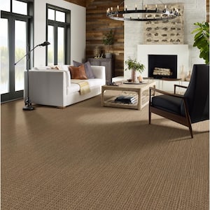 Sicily - Hearth - Brown 15 ft. 46.8 oz. SD Nylon Pattern Installed Carpet