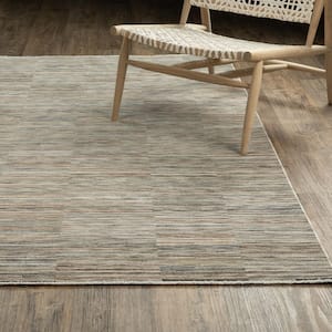 AVERLEY HOME Solstice Beige/Multi 8 ft. x 11 ft. Geometric Distressed ...