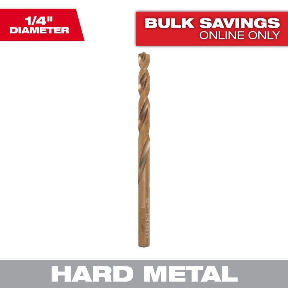 Cobalt Drill Reverse Drill Bit Lowes Milwaukee 1/4 Cobalt Red