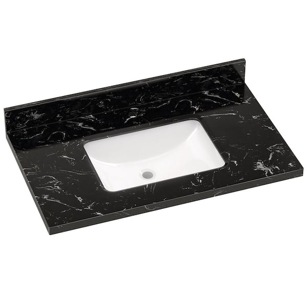 Zeafive 36 in. W x 22 in. D Engineered Stone Marble Rectangular