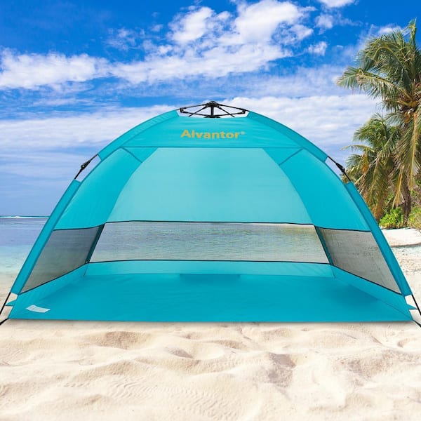Alvantor TEAL 79 in x 47 in x 53 in Instant Pop Up Portable Beach Tent, Outdoor Sun Shelter Cabana UPF 50 , Carry Bag 7012