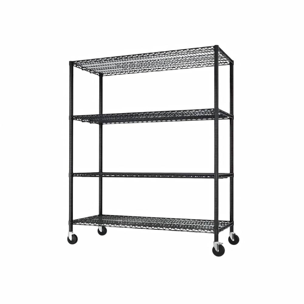 4 Tiers Steel Industrial Duty Adjustable Garage Storage Shelving Unit in Black (71 in. W x 71 in. H x 24 in. D) price history on PriceWatchPro