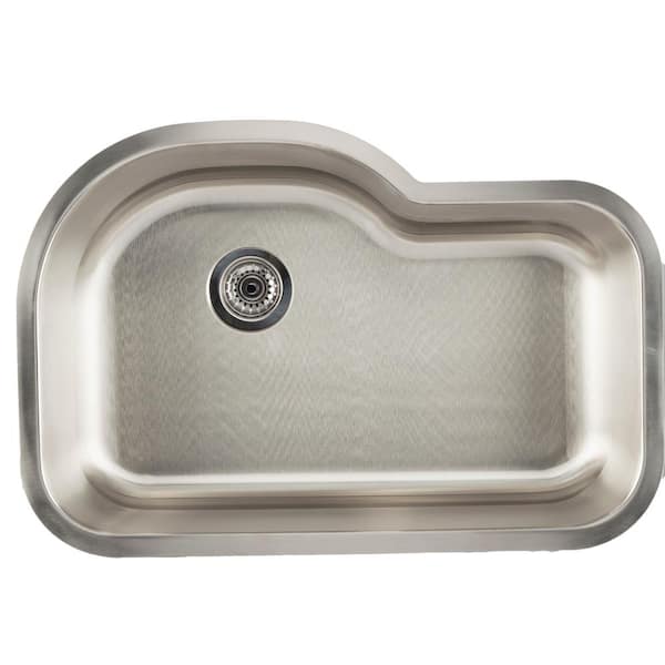 Unbranded Stainless Steel 31.125 in. W Single Bowl Undermount Kitchen Sink
