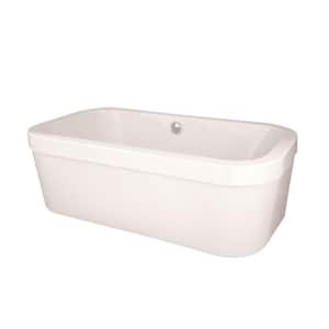Birmingham 72 in. Acrylic Flatbottom Bathtub in White