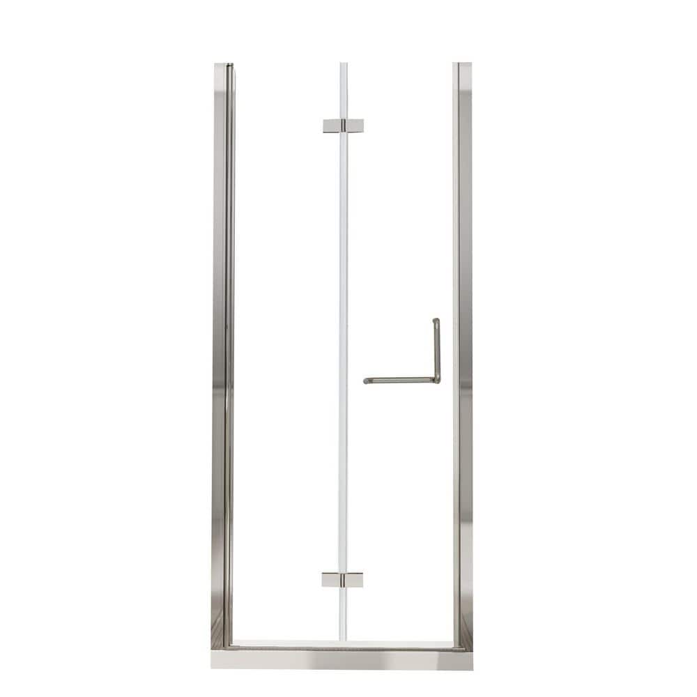 32 to 33-1/4 in. W x 72 in. H Bi-Fold Frameless Shower Doors Dual-Handle in Black with Clear Glass price history on PriceWatchPro